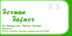 herman hafner business card